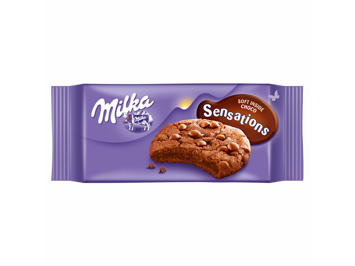 Milka Cookies Sensation sušienky čokoládové 156 g
