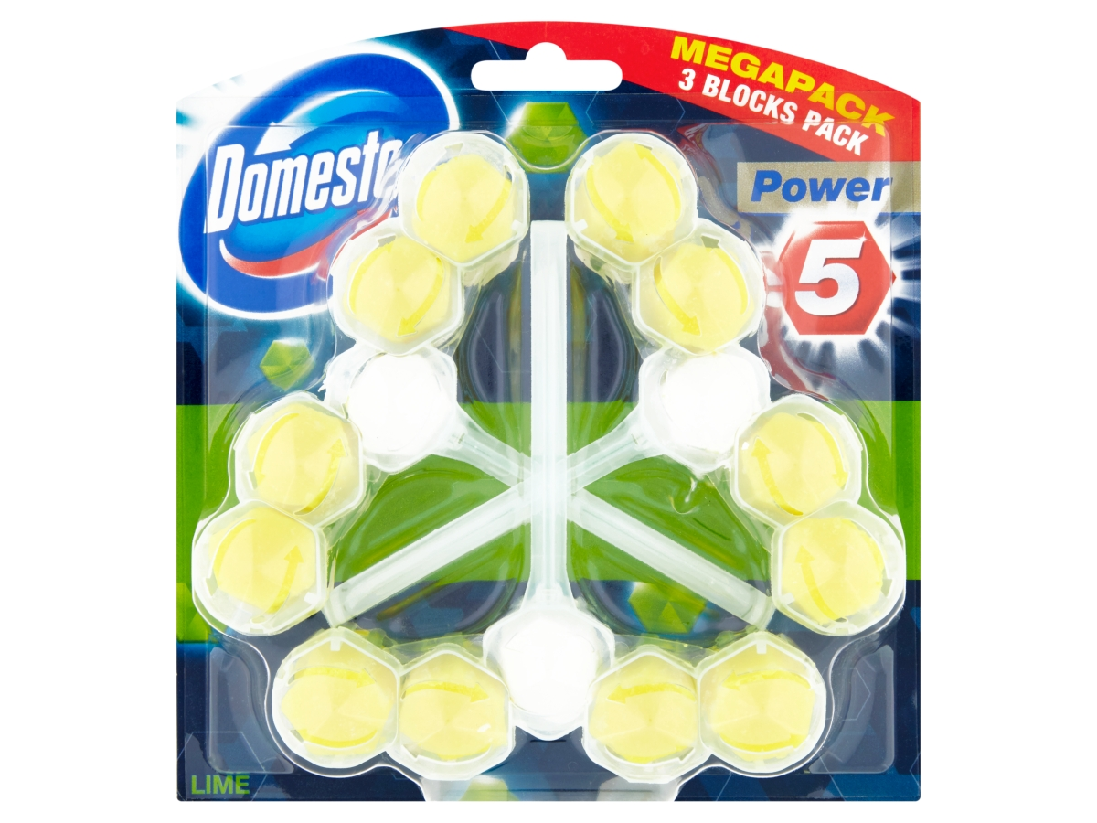 Domestos Power 5 Lime WC blok 3x55 g