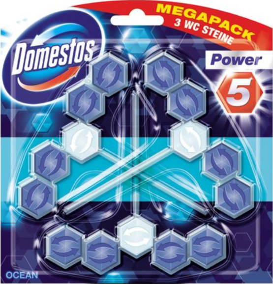 Domestos Power 5 Ocean WC blok 3x55 g