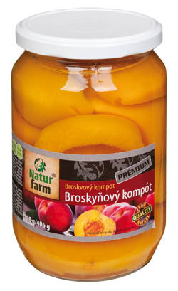Natur farm Broskyňový kompót prémium 700 g