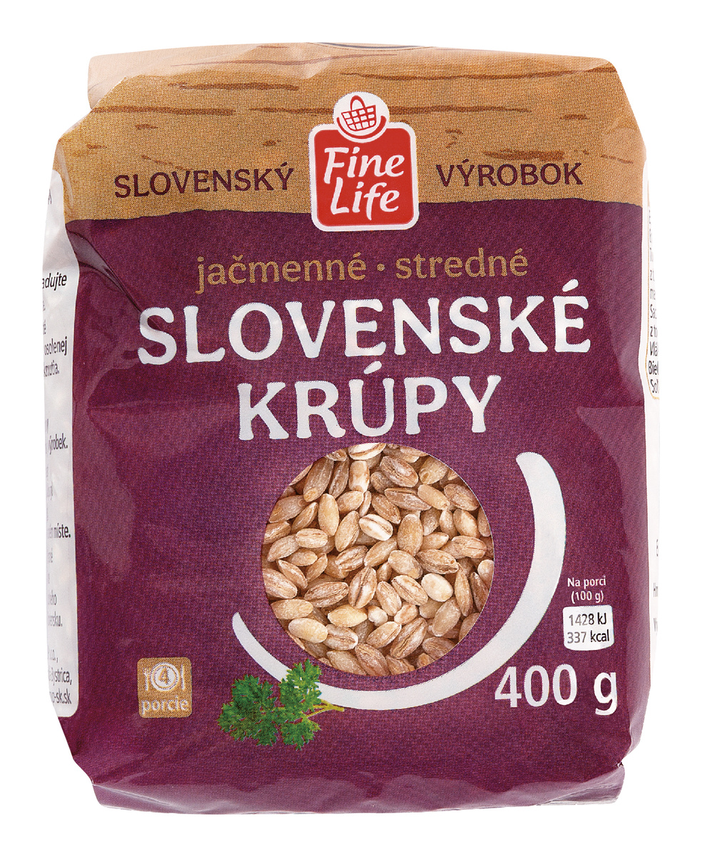 Fine Life Jačmenné krúpy stredné slovenské 400 g