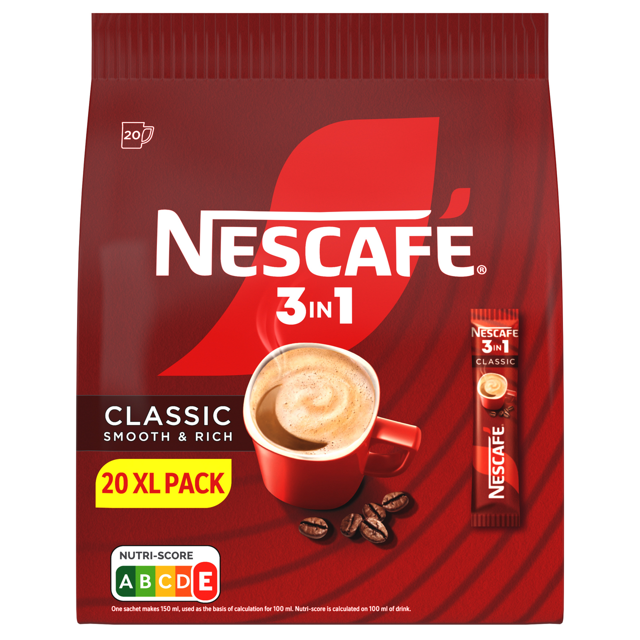 NESCAFÉ 3V1 CLASSIC instantná káva 20 x 16,5 g