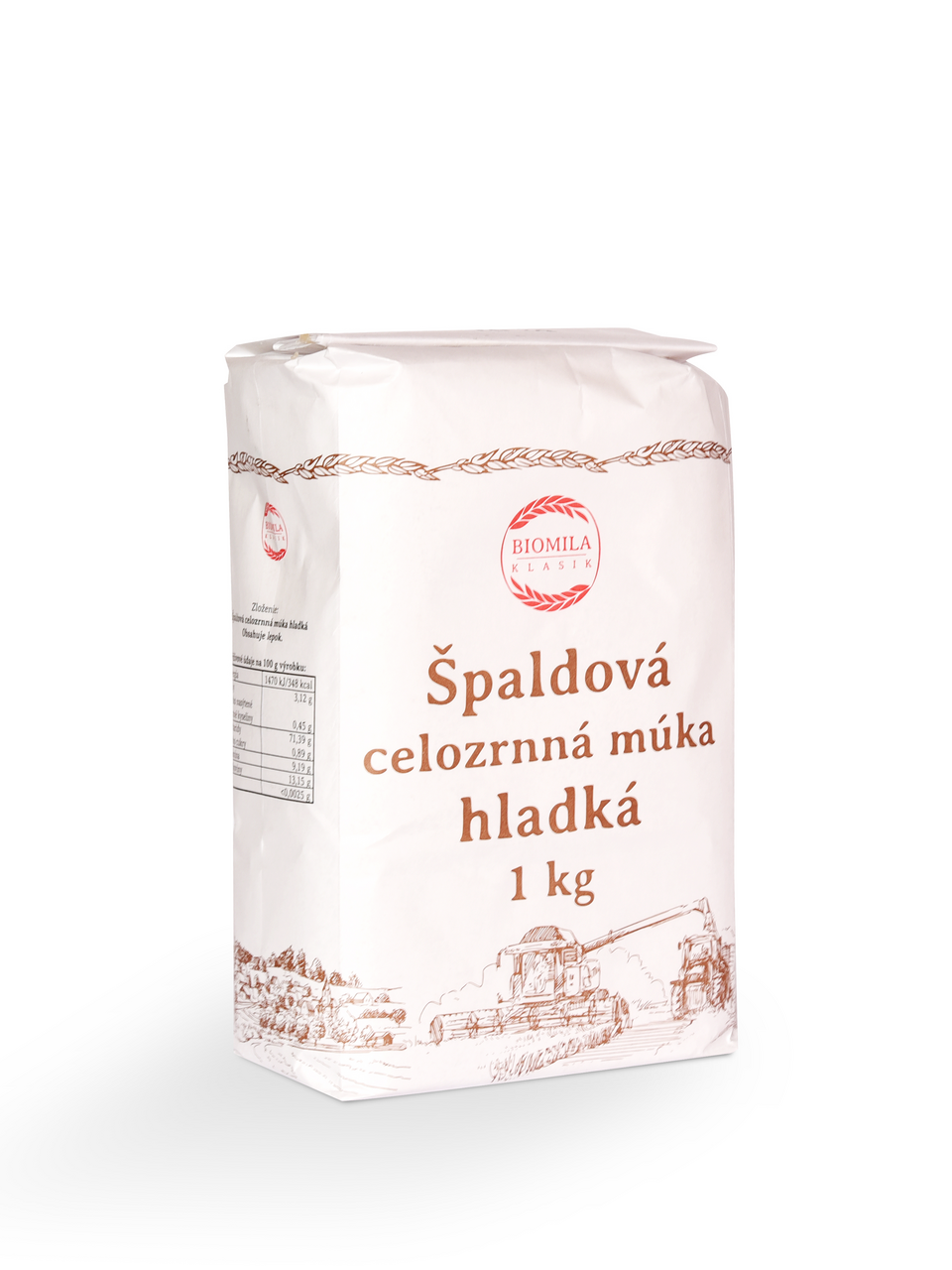 BIOMILA Špaldová múka celozrnná hladká 1 kg