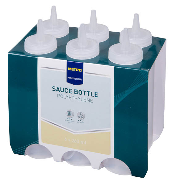 METRO PROFESSIONAL Fľaša dávkovacia 490 ml priehľadná 6 ks