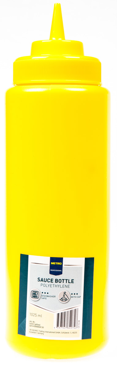 METRO PROFESSIONAL Fľaša dávkovacia 1025 ml žltá PE 4 ks