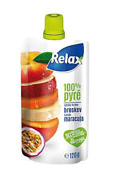 KUBÍK Relax Pyré 100% broskyňa a maracuja 12 x 120 g