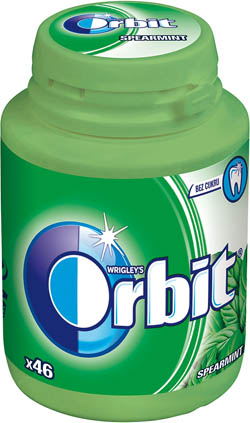 Orbit žuvačky spearmint dražé 64 g dóza