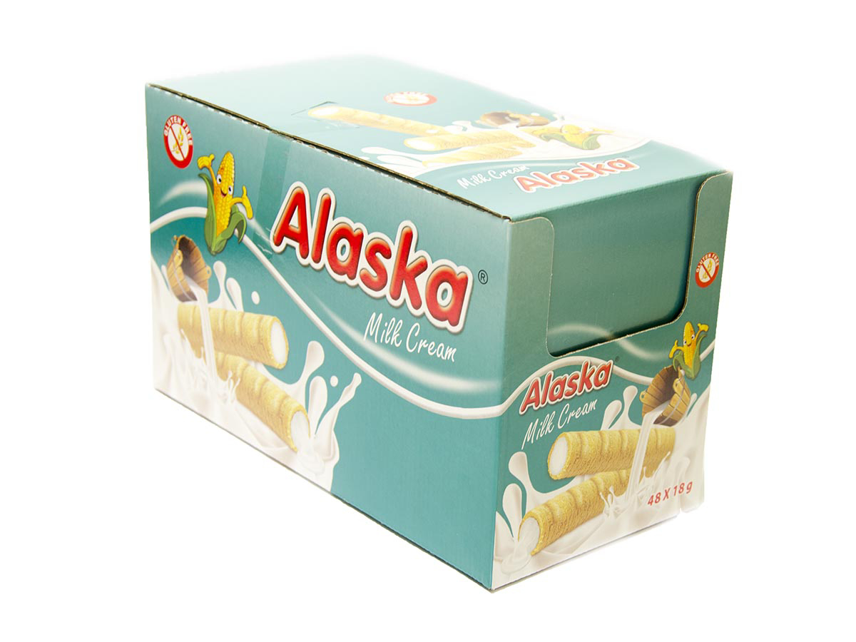 Alaska kukuričné trubičky s mliečnym krémom 48 x 18 g