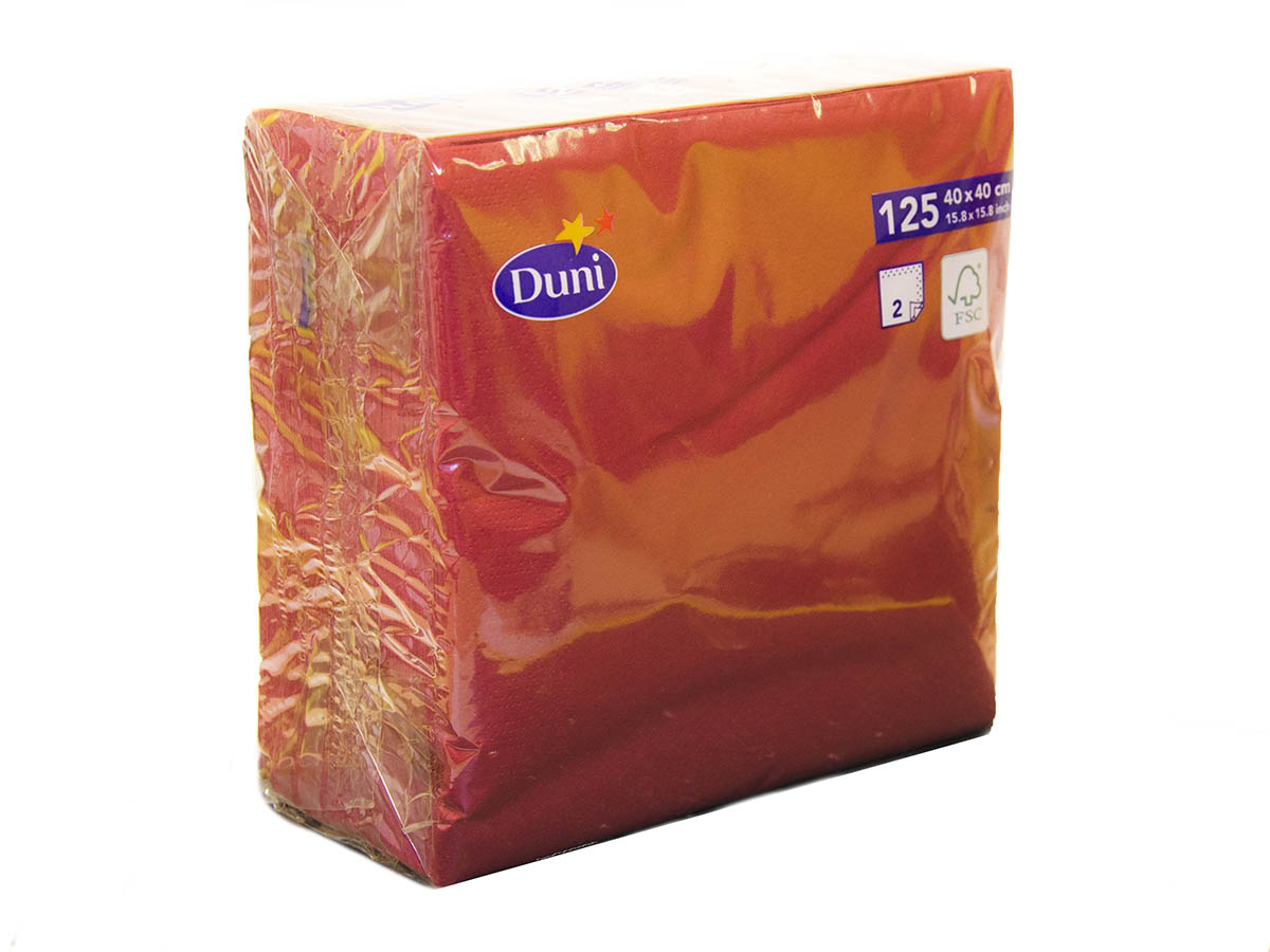 Duni servítky papierové Bordeaux 2-vrstvové 40 cm 125 ks