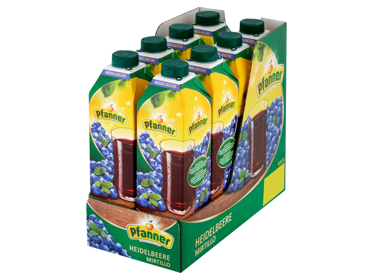 Pfanner nektár čučoriedka 20 % 8 x 1 l