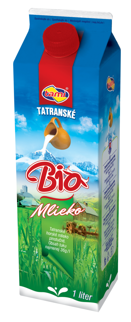 tami Tatranské mlieko čerstvé 3,6 % BIO chlad. 1 l