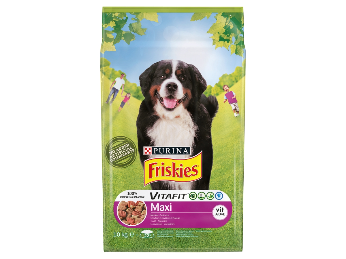 Friskies Vitafit Maxi Granuly s hovädzím mäsom 10 kg