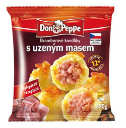 DON PEPPE Zemiakové knedličky s údeným mäsom mraz. 320 g