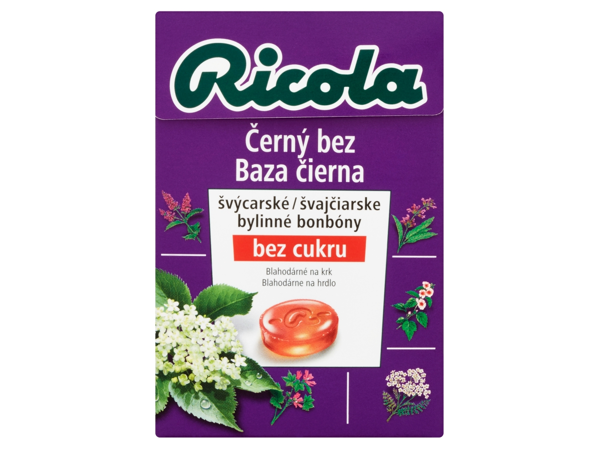 RICOLA Čierna baza cukríky 40 g