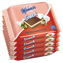Manner Napolitanky Mliecno Orieskove 5x25 G Plnene Oblatky Susienky Oblatky Cukrovinky Slane Snacky Trvanlive