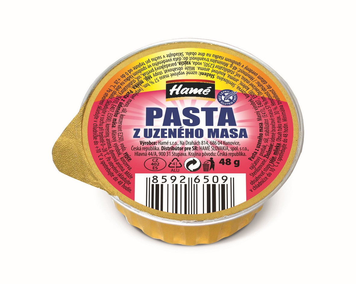 Hamé Paštéta s údeným mäsom 24 x 48 g
