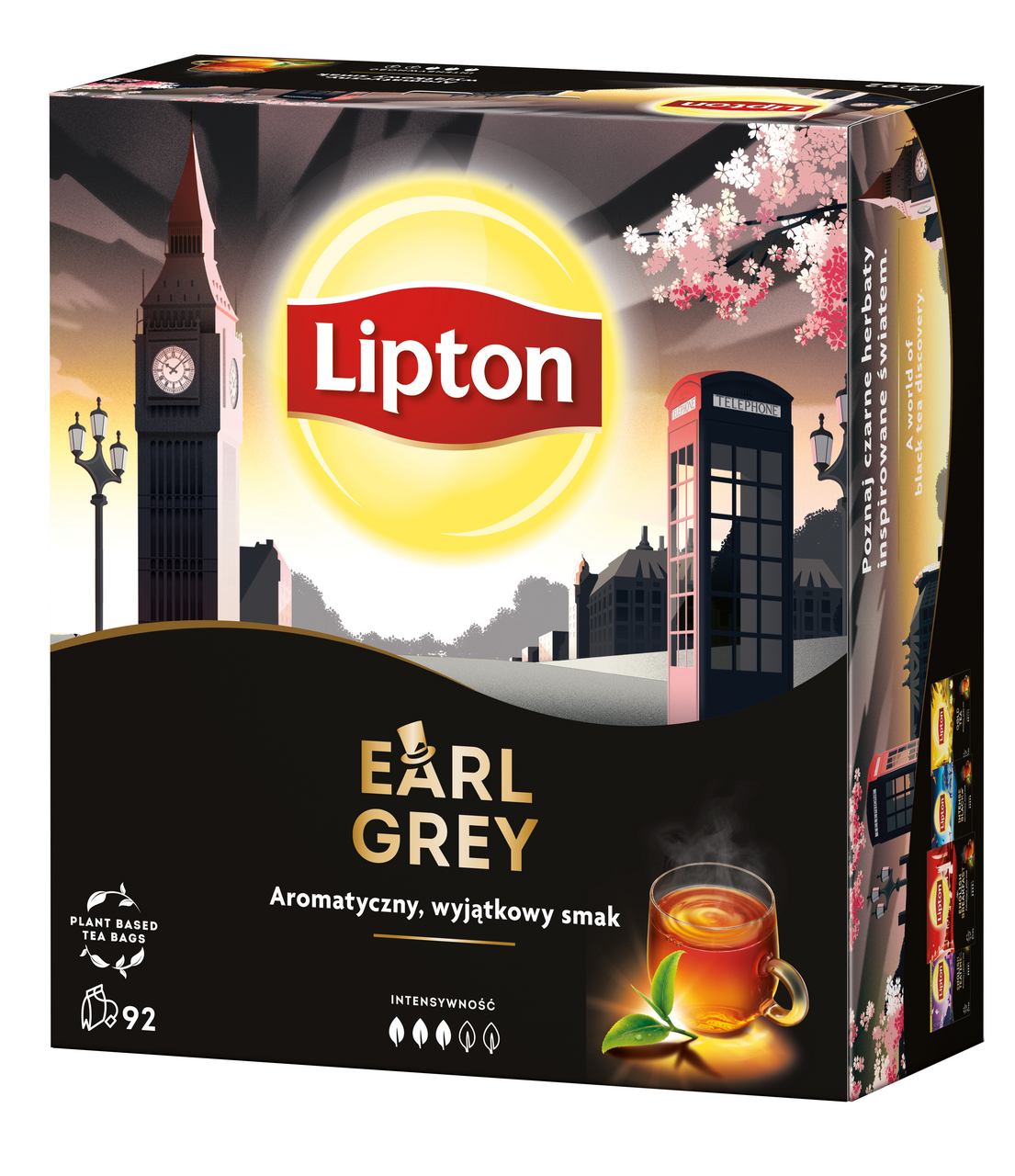 Lipton Earl grey čierny čaj 92 x 1,5 g