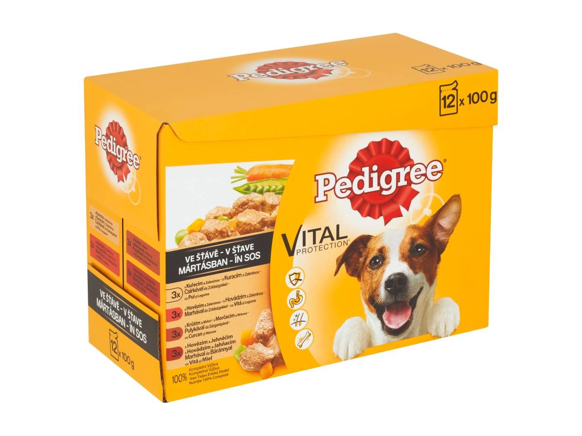 Pedigree Vital s hovädzím a morčacím mäsom kapsičky 12 x 100 g