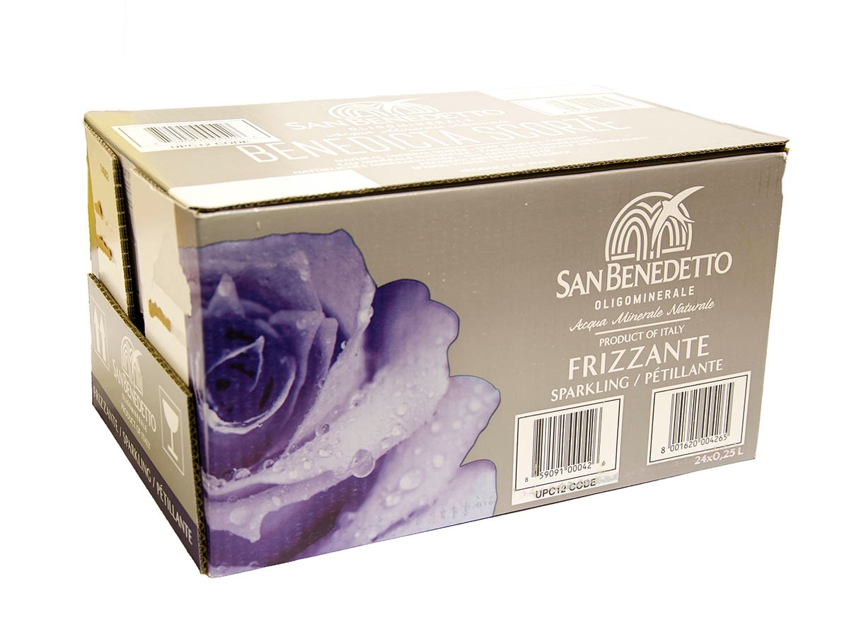 SAN BENEDETTO minerálna voda sýtená 24 x 250 ml SKLO