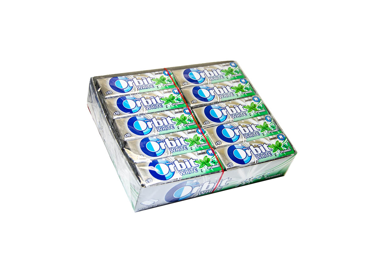 Orbit žuvačky white spearmint dražé 30 x 14 g