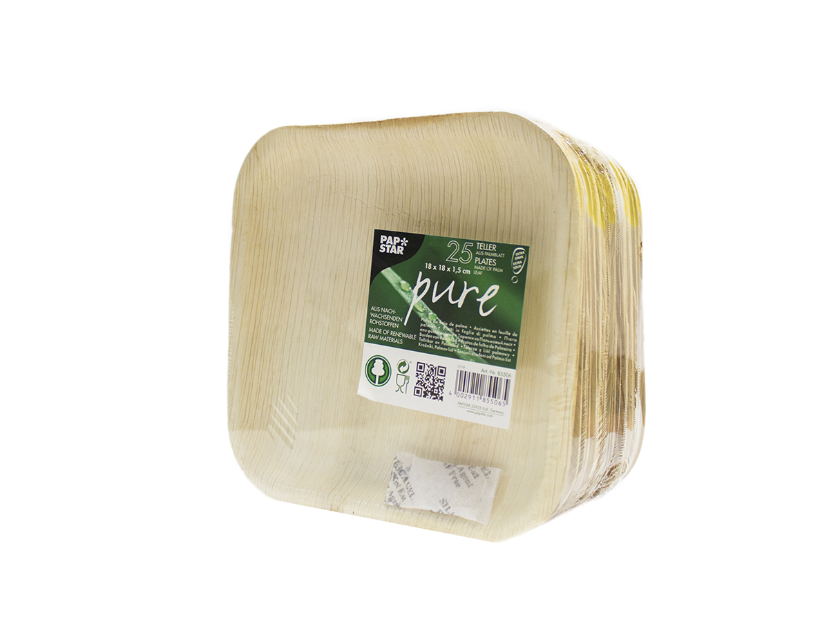 PAPSTAR pure Miska štvorcová z palmových listov 300 ml 25 ks