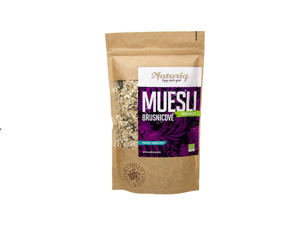 NATURIQ Müsli brusnica BIO 400 g
