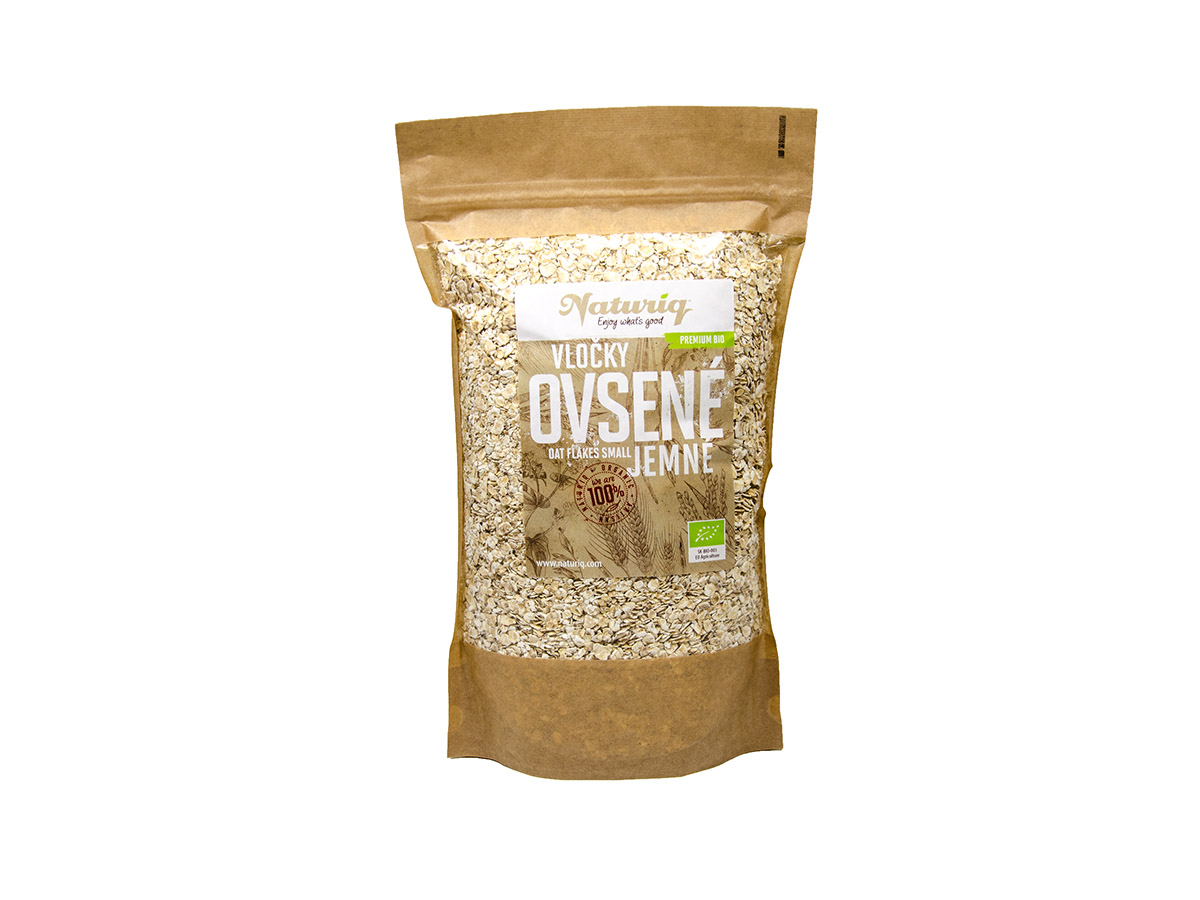 NATURIQ Ovsené vločky jemné BIO 500 g