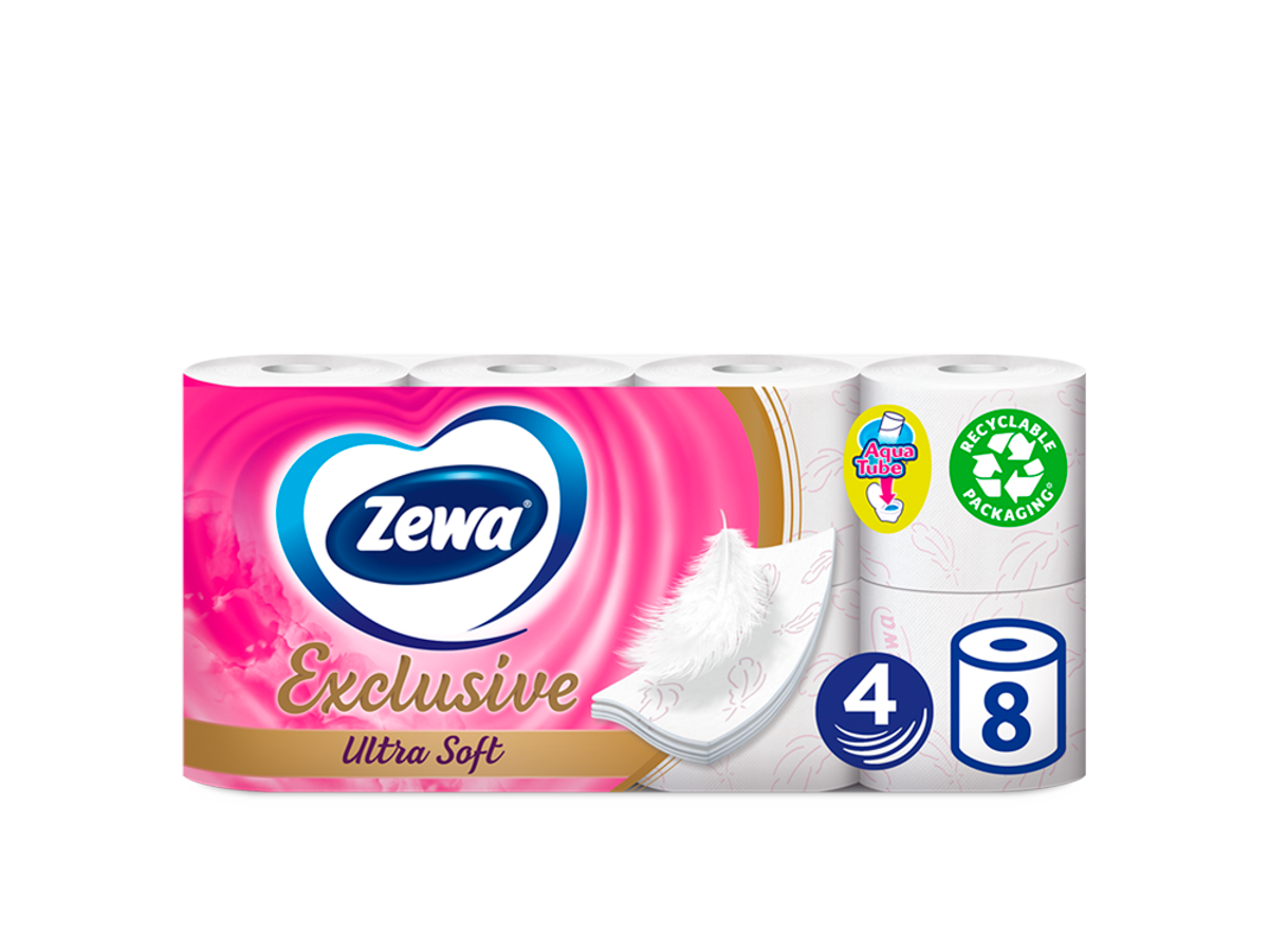 Zewa Exclusive Ultra Soft toaletný papier 4-vrstvový 8 ks
