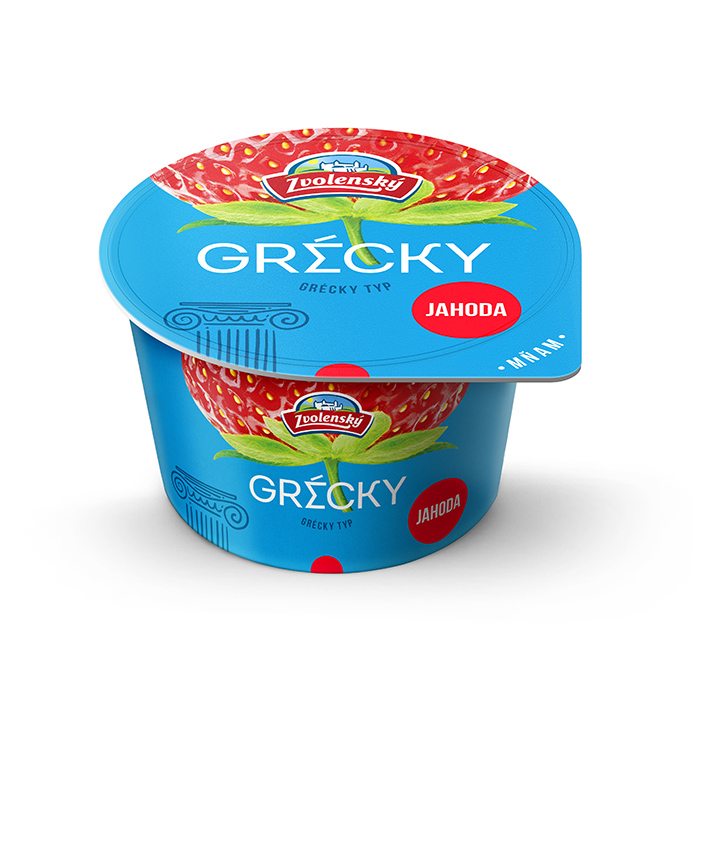 Zvolenský jogurt Gréckeho typu jahoda chlad. 6 x 125 g