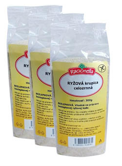 Racionella Ryžová krupica celozrnná 3 x 300 g