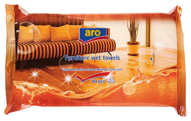 aro Utierky vlhčené na nábytok 40 ks