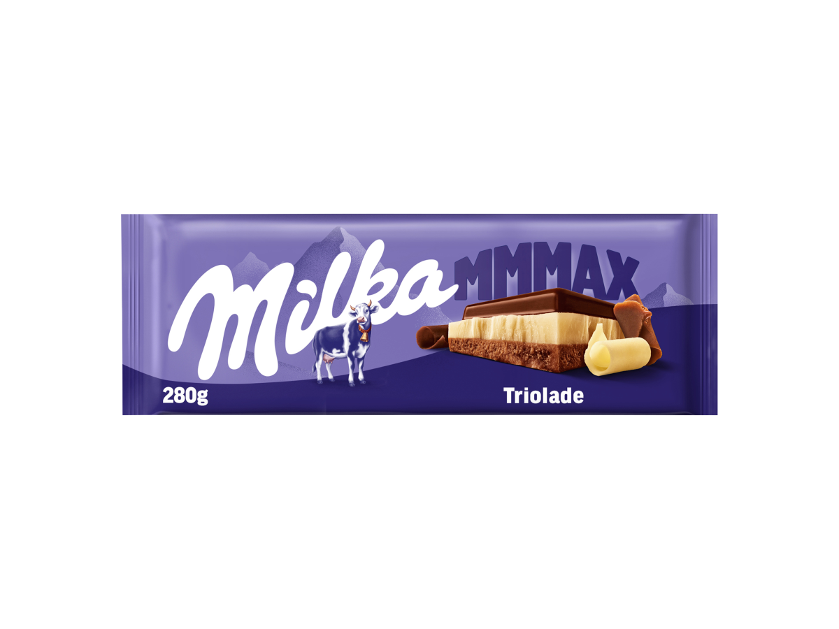 Milka Mmmax Triolade tabuľková čokoláda 280 g