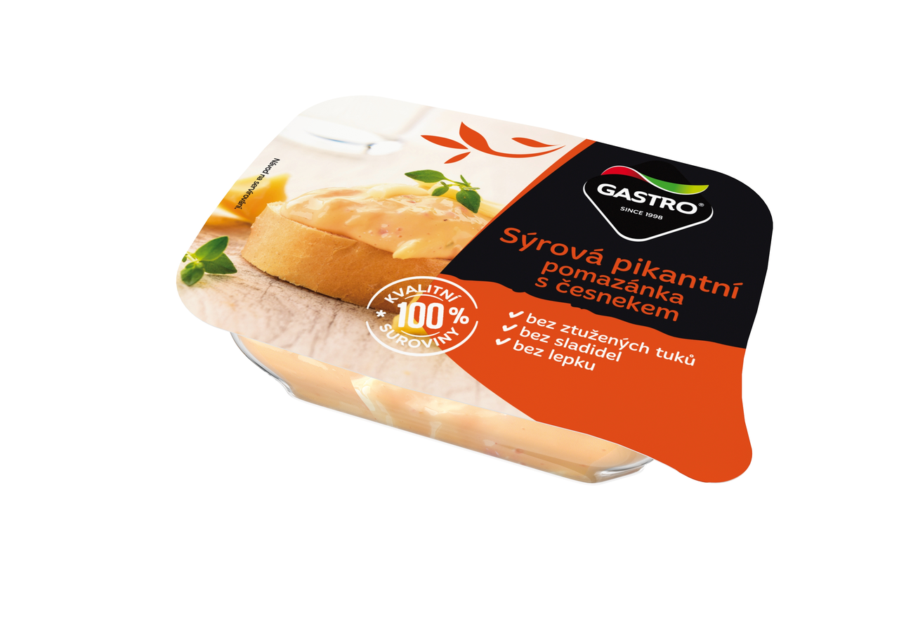 GASTRO Nátierka syrová s cesnakom pikant chlad. 2 x 120 g