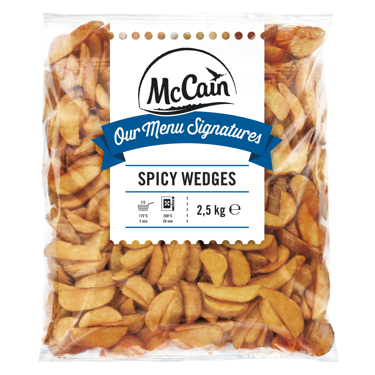 McCain Americké zemiaky Spicy wedges mraz. 2,5 kg