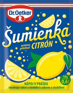 Dr. Oetker Šumienka šumivý nápoj v prášku príchuť citrón 32 x 14 g