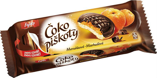 Figaro Čoko Piškóty marhuľa 6 x 147 g