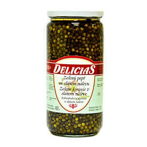 Zelené korenie slaný nálev 720 g