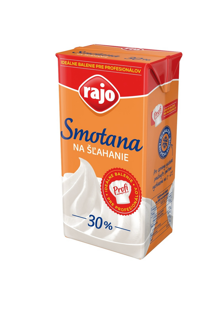 rajo Smotana na šľahanie UHT živoč. 30 % chlad. 1 l