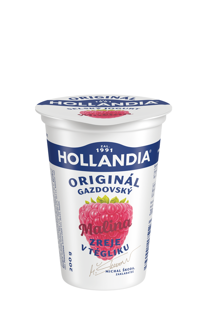 HOLLANDIA Gazdovský jogurt malina chlad. 200 g