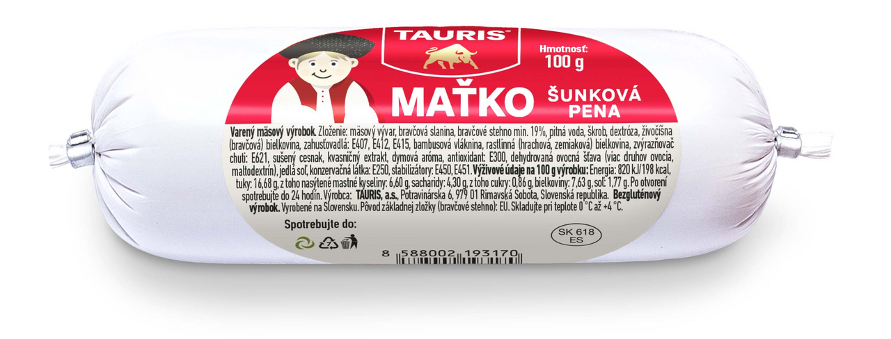 Tauris Maťko šunková pena chlad. 10 x 100 g