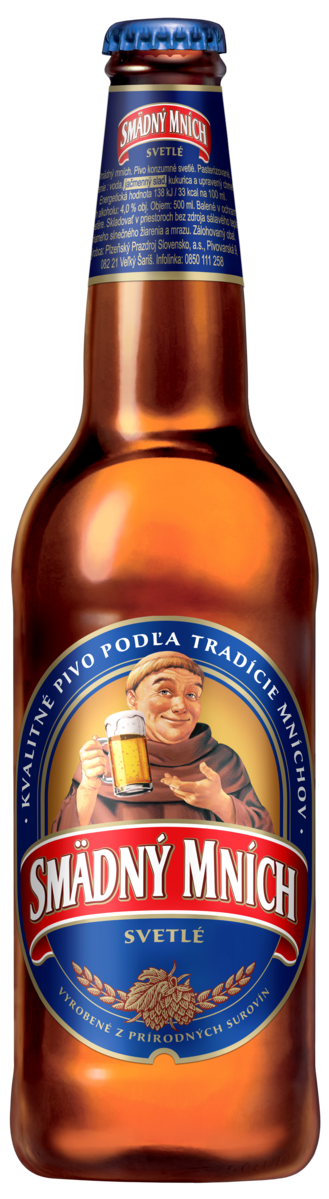 Smädný Mních pivo konzumné svetlé 20 x 500 ml SKLO