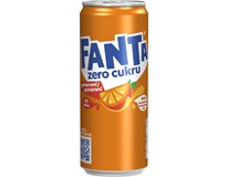 FANTA Zero Orange sýtený nápoj 24 x 330 ml vratná plechovka