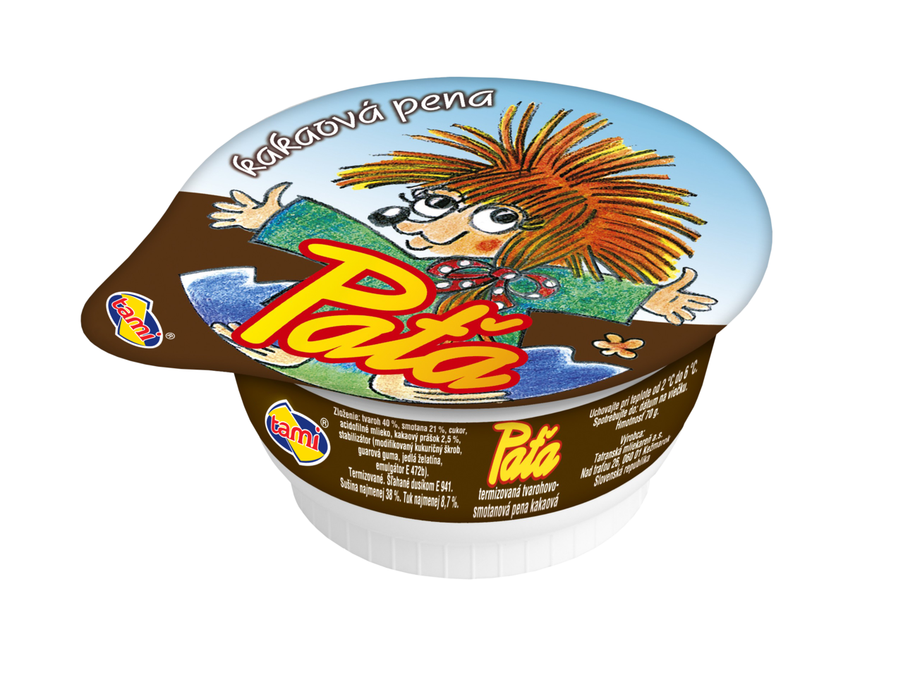 tami Paťa tvarohová pena kakaová 12 x 70 g