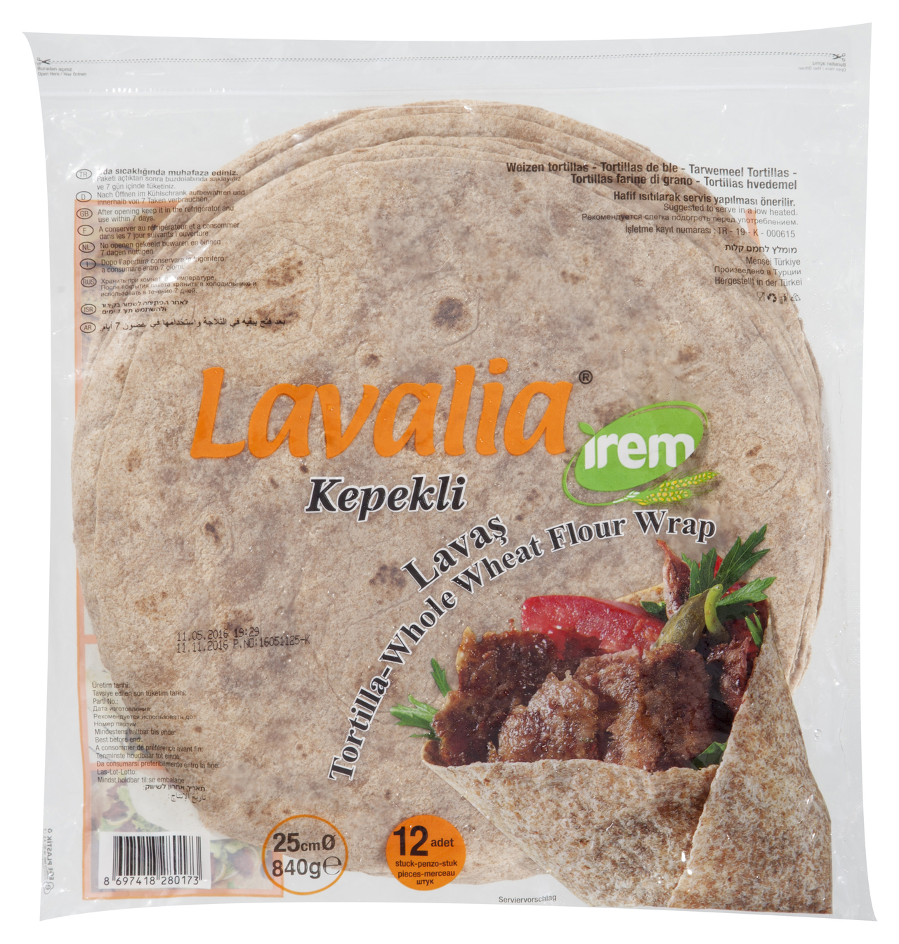Lavalia Lavaş 12Li 25Cm Kepekli
