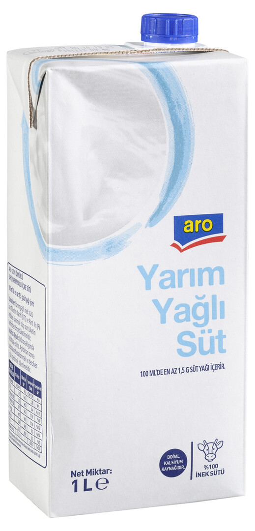 aro Süt 12 X 1 L Yarım Yağlı