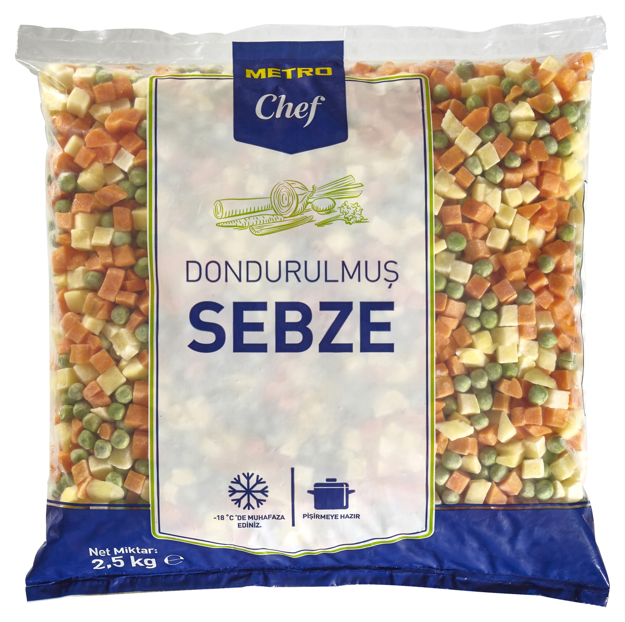 METRO Chef Dondurulmuş Garnitür 2,5 Kg Patatesli