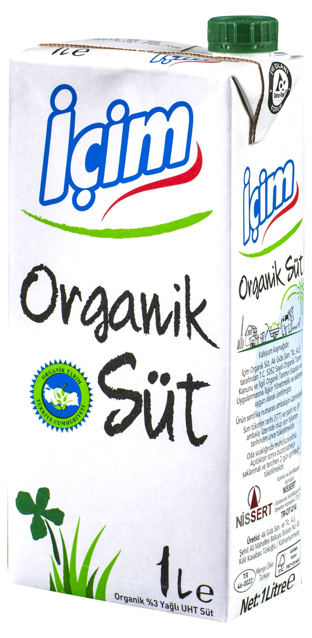İçim Organik Süt 1L
