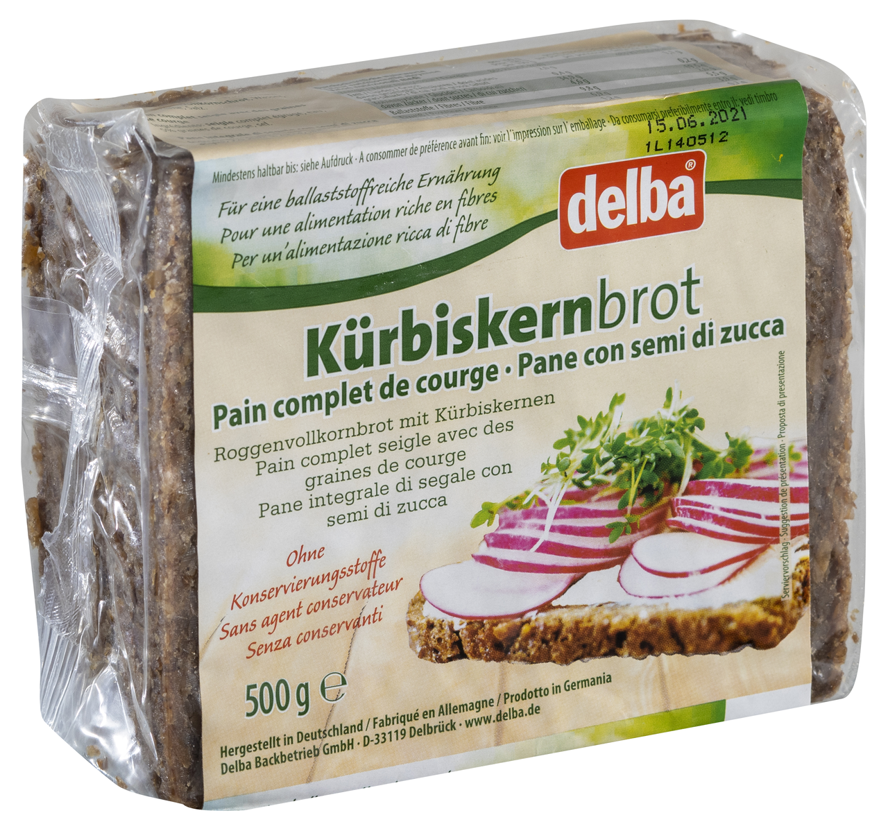 delba Tam Tahıllı Çavdar 500 G Kabak Çekirdekli