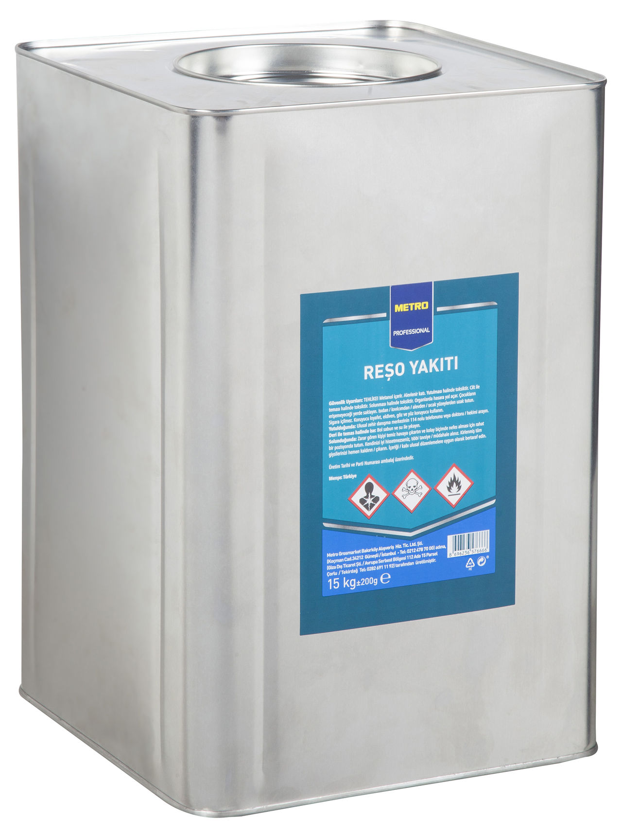 METRO PROFESSIONAL Reşo Jel Yakıt 15 Kg