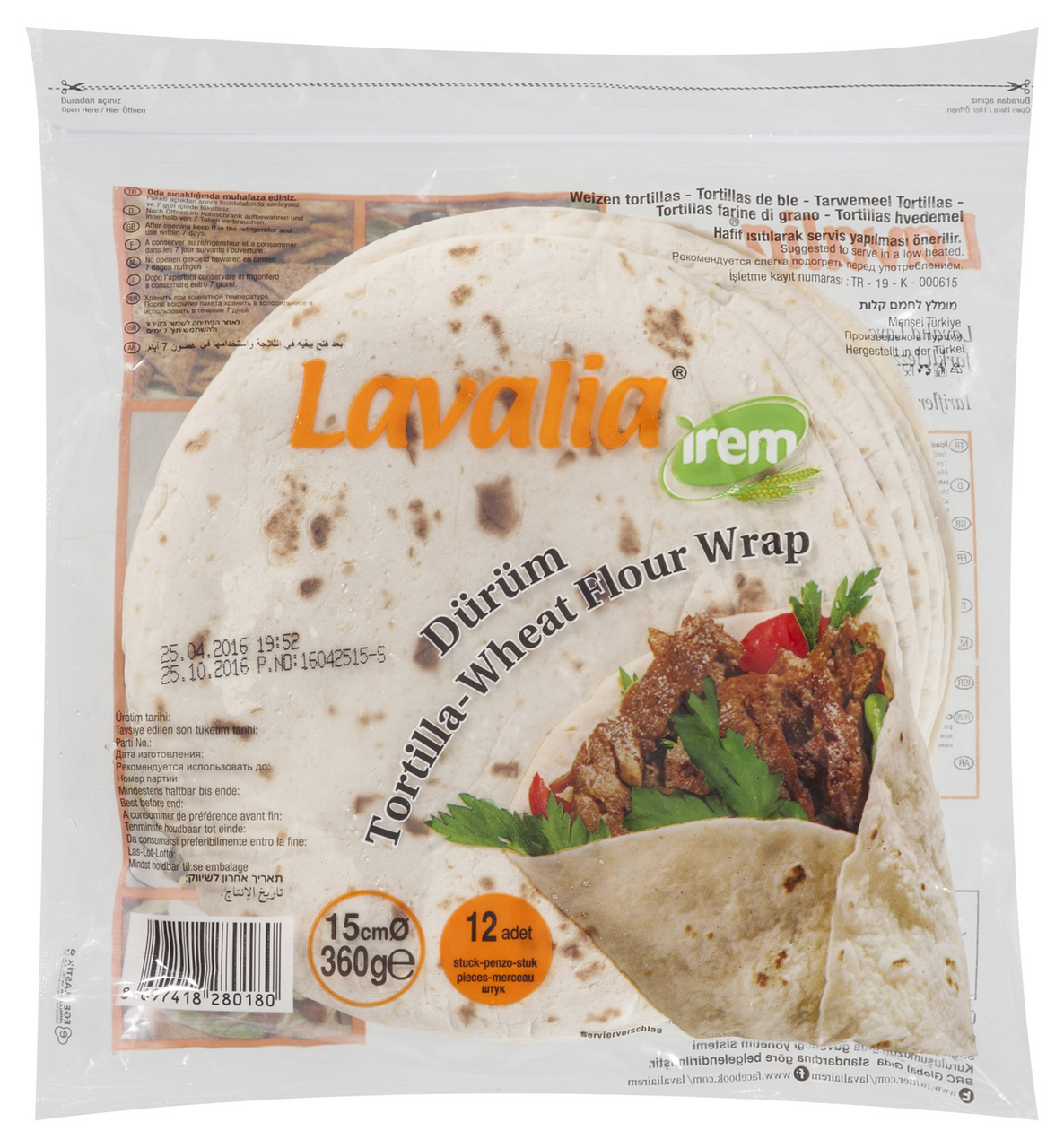 Lavalia Lavaş 12Li 15Cm Sade